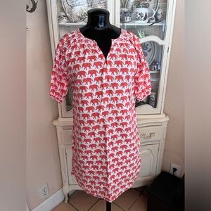 Preppy Girl Palm Beach Elephant Dress Size Medium